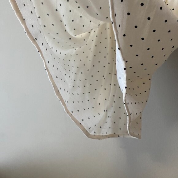 Handmade Children's Black Off White Polka Dot 100% Cotton Elastic Straps Dress - Picture 13 of 13